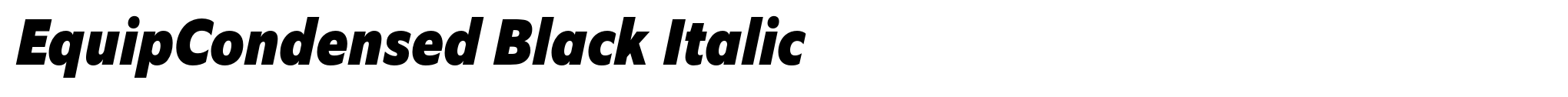 EquipCondensed Black Italic image
